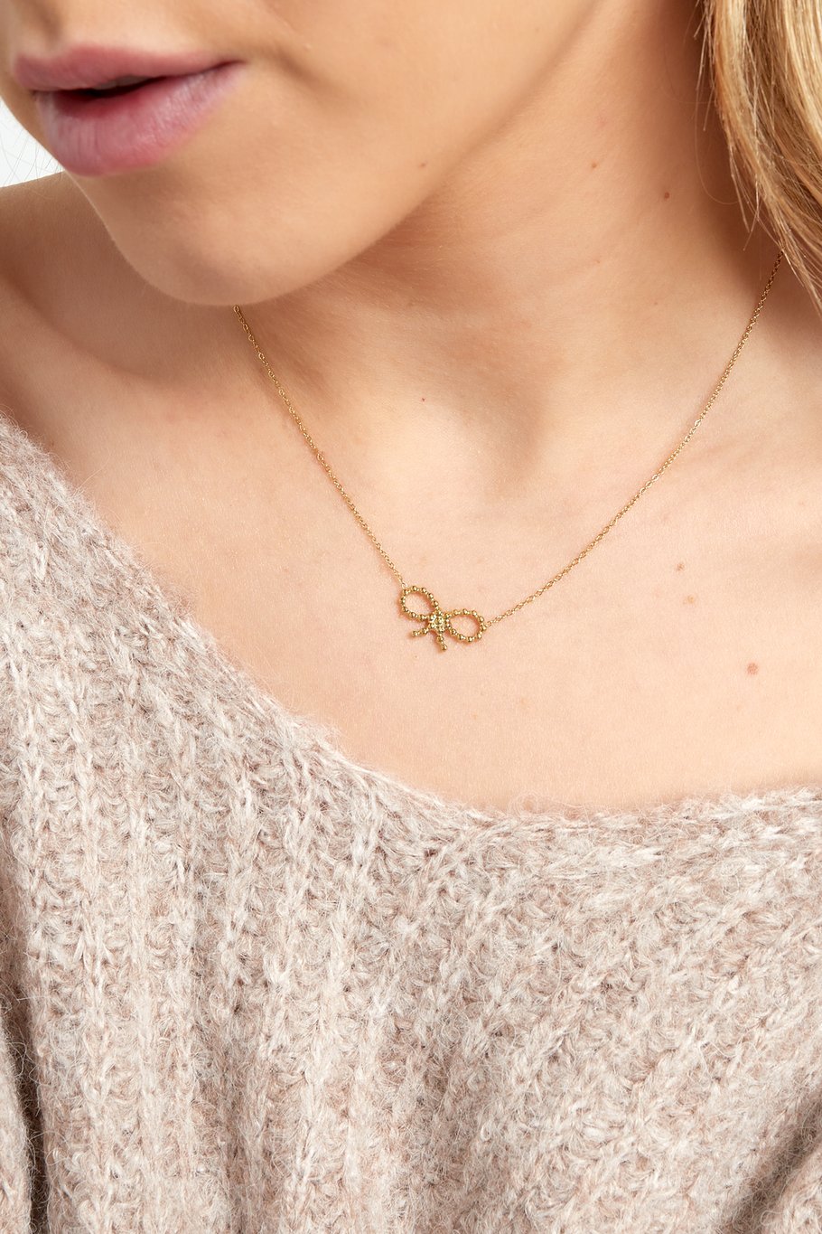 Collana con fiocchi domenica - Colore oro Immagine2